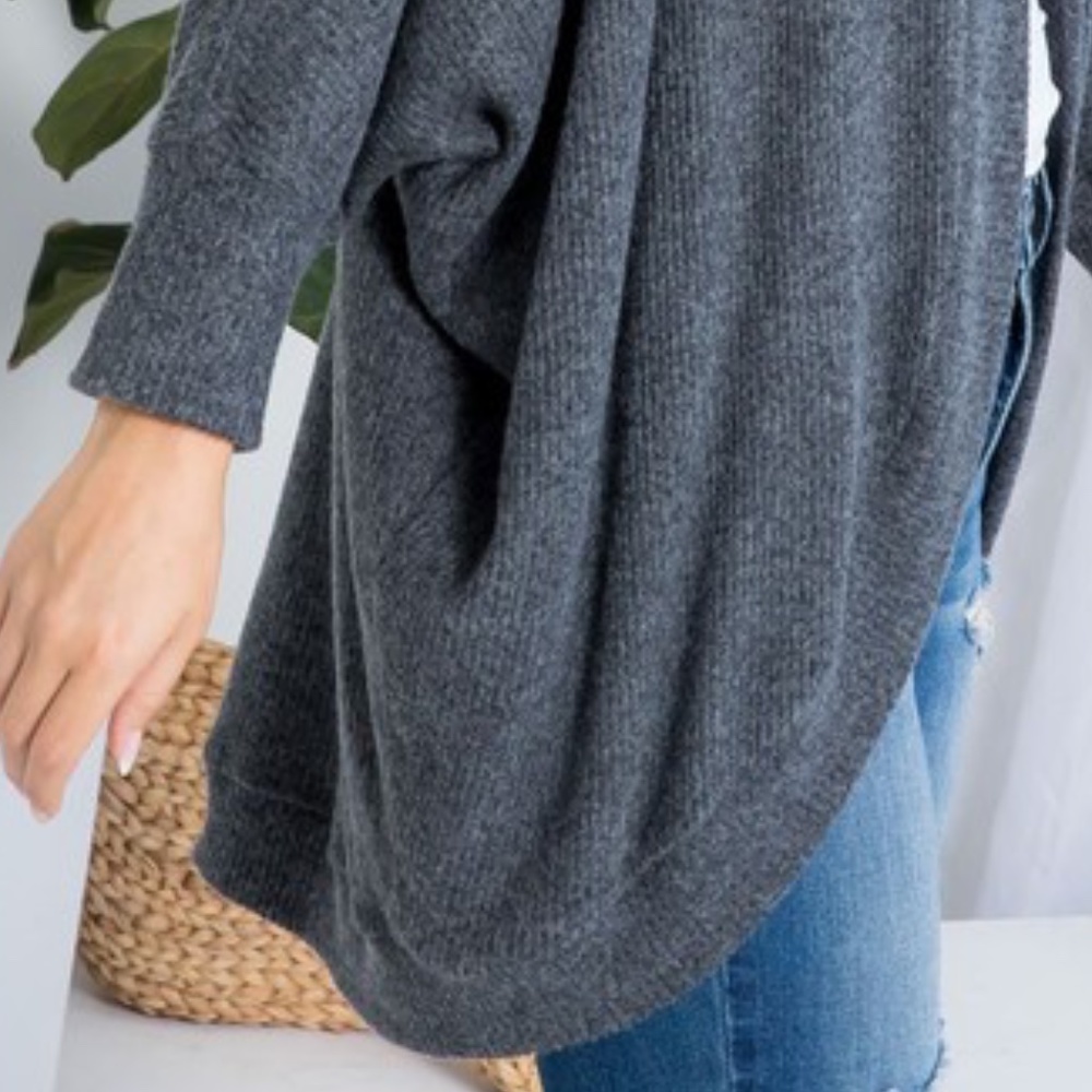 Banded Rib Sweater Cardigan - Picture 6 of 6